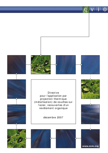 Directive couches appliquées par projection thermique (metallisation) sur acier + revêtement organique