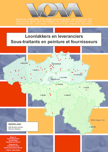 Carte des sous-traitants en peinture, juin 2012