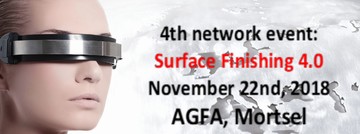 SAVE THE DATE: 4de netwerk event: SURFACE FINISHING 4.0 SAVE THE DATE: 4de netwerk event: SURFACE FINISHING 4.0